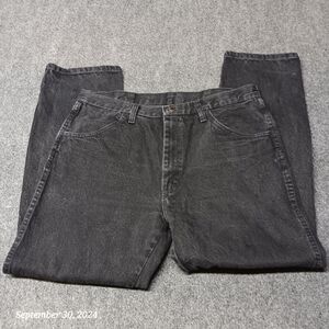 Rustler Jeans‎ Men 36x29 Black Stone Regular Fit Straight Leg Workwear Casual